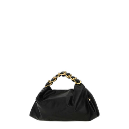 Black Leather Medium Swan Handbag