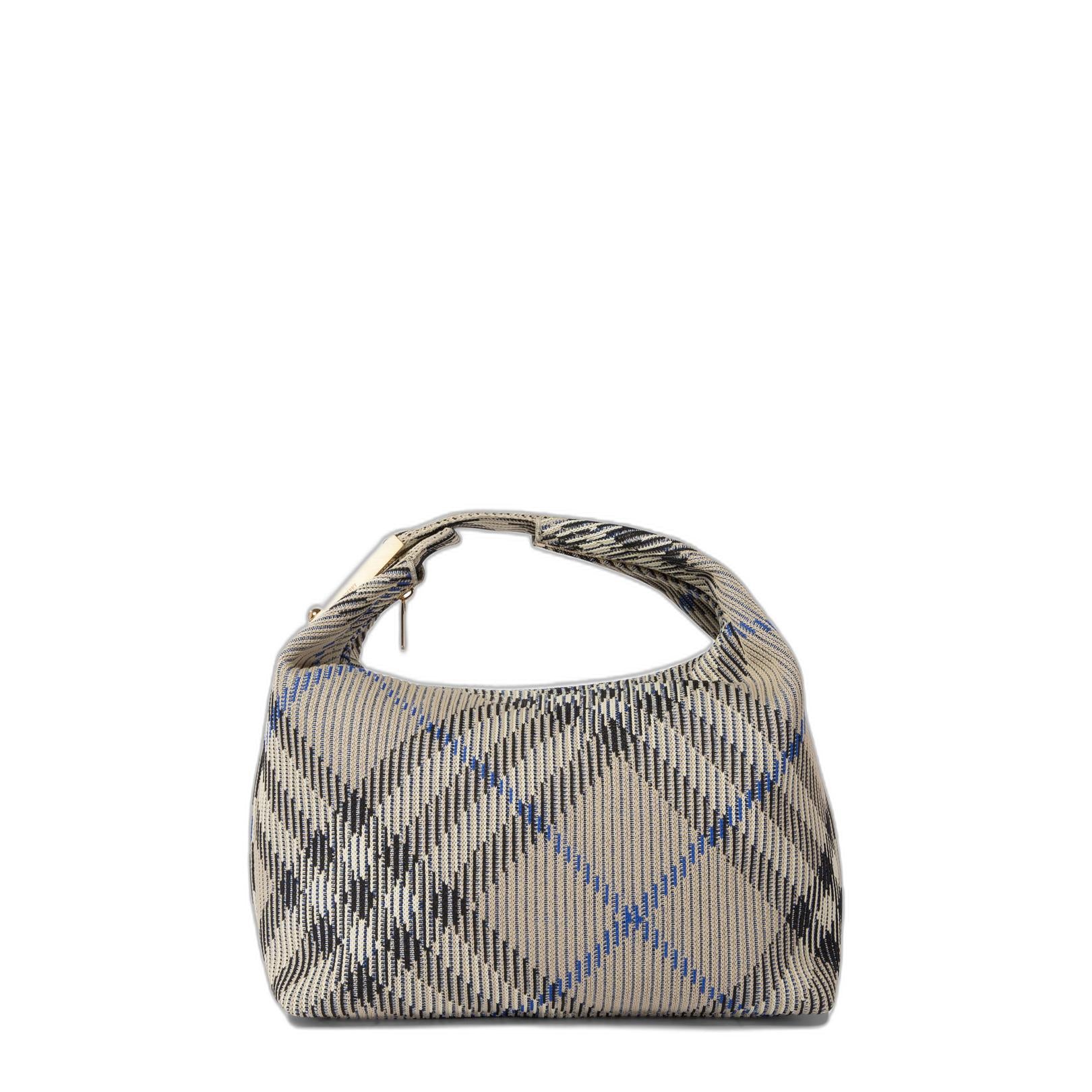 Checked Zipped Medium Tote Bag