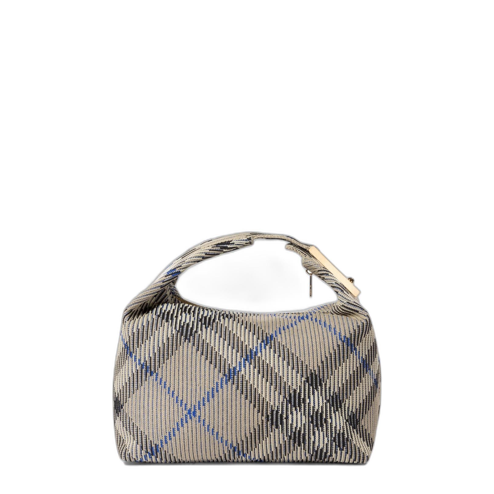 Checked Zipped Medium Tote Bag