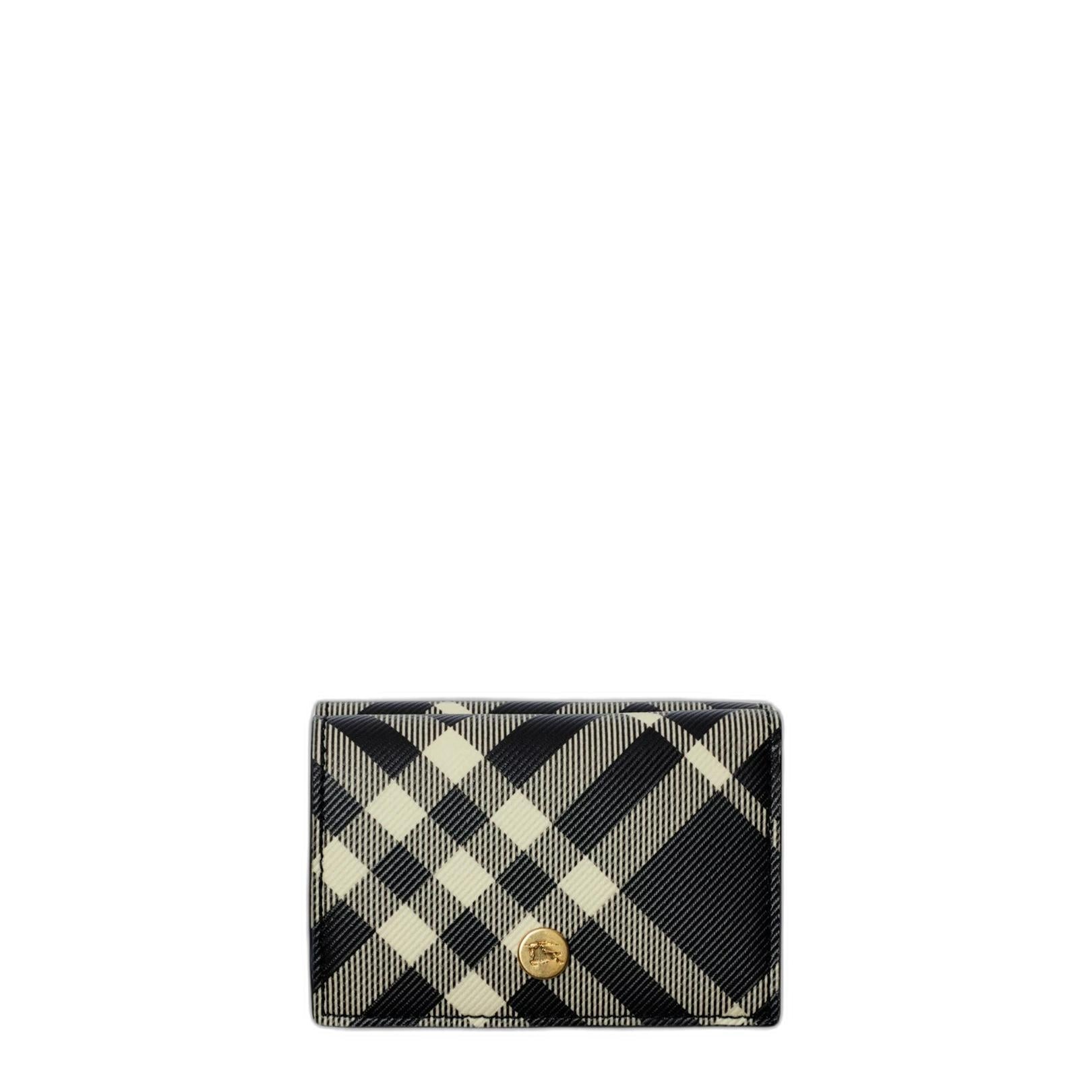 Check Compact Wallet in Black/calico