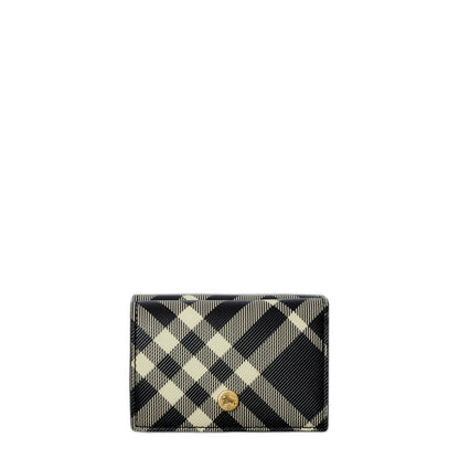 Check Compact Wallet in Black/calico
