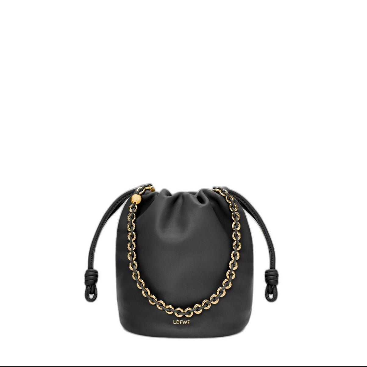 Flamenco Purse Nappa Lambskin Bucket Bags - Black