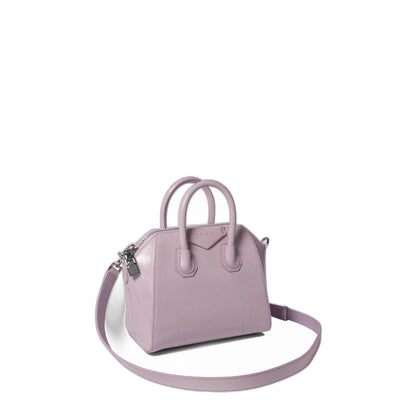 Pink Leather Antigona Top Handle Bag