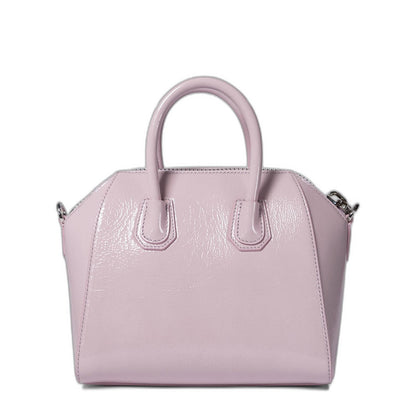 Pink Leather Antigona Top Handle Bag