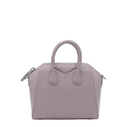 Pink Leather Antigona Top Handle Bag
