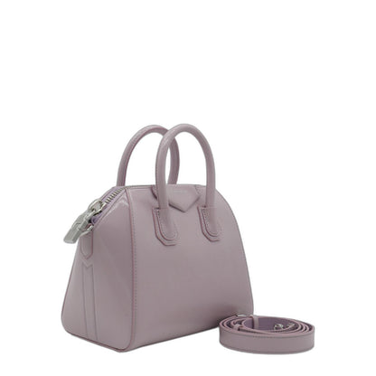 Pink Leather Antigona Top Handle Bag