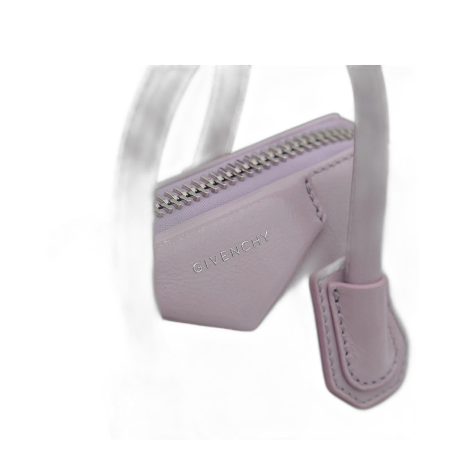 Pink Leather Antigona Top Handle Bag