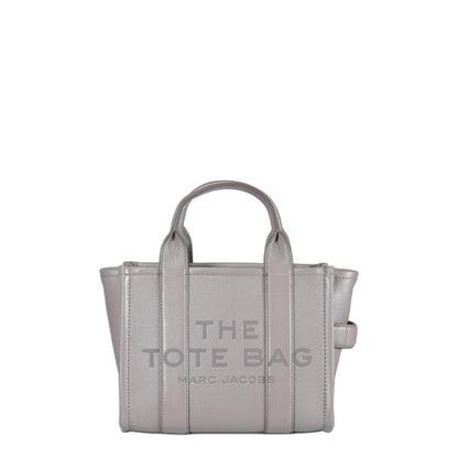 Small Full Grain Leather Tote - Cement