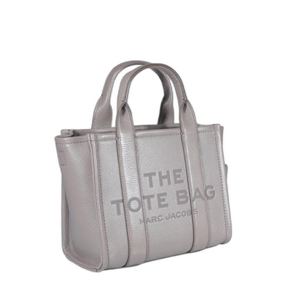 Small Full Grain Leather Tote - Cement