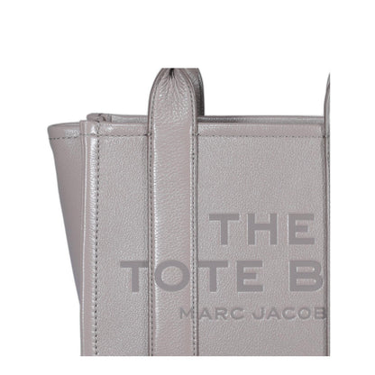Small Full Grain Leather Tote - Cement