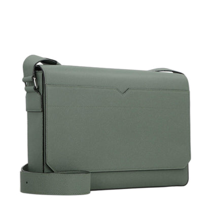 V-line Leather Messenger Bag