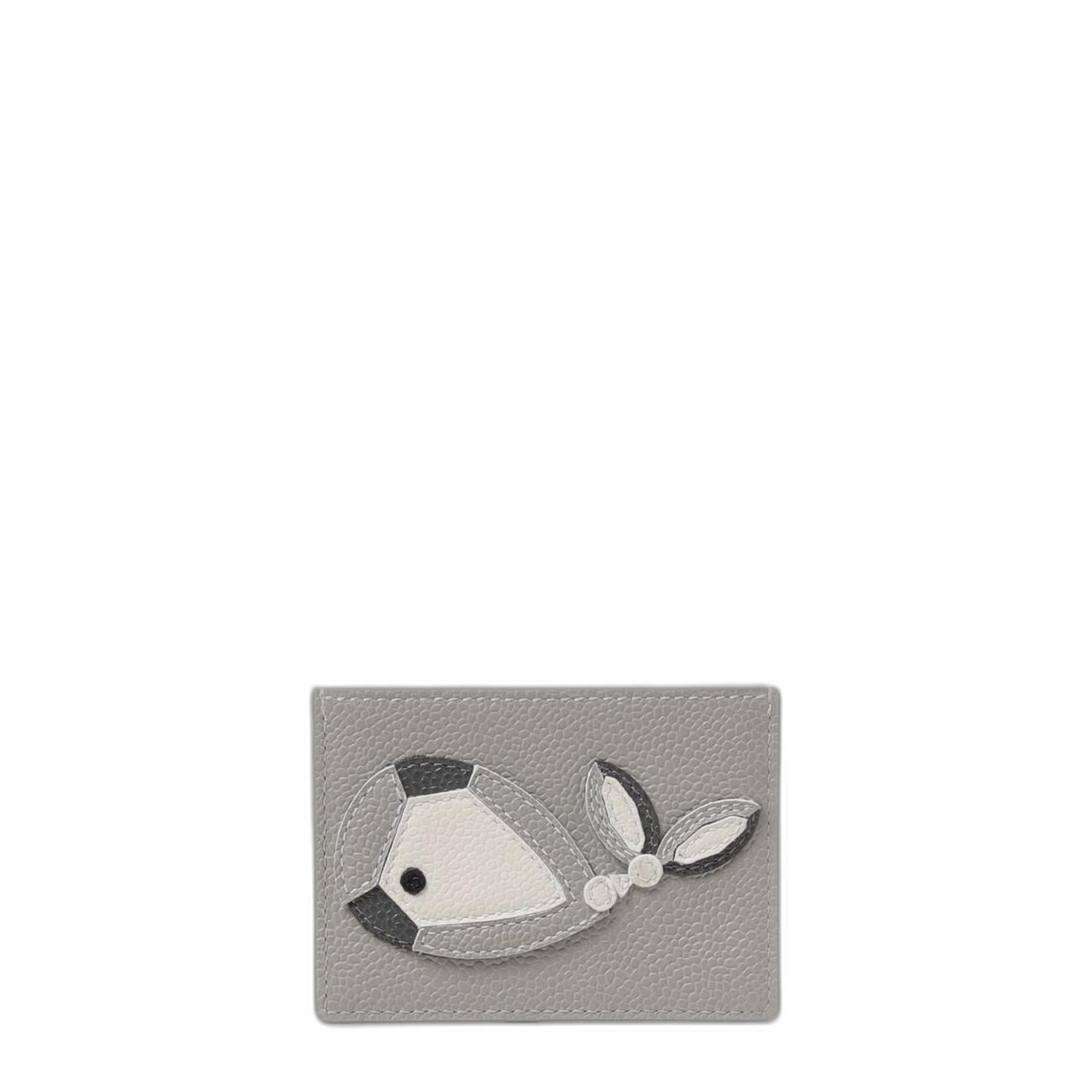 Portacarte Di Credito  In Pelle Con Patch