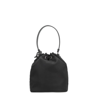 Prada Re-nylon Bucket Bag With Ramage Embroidery - Black
