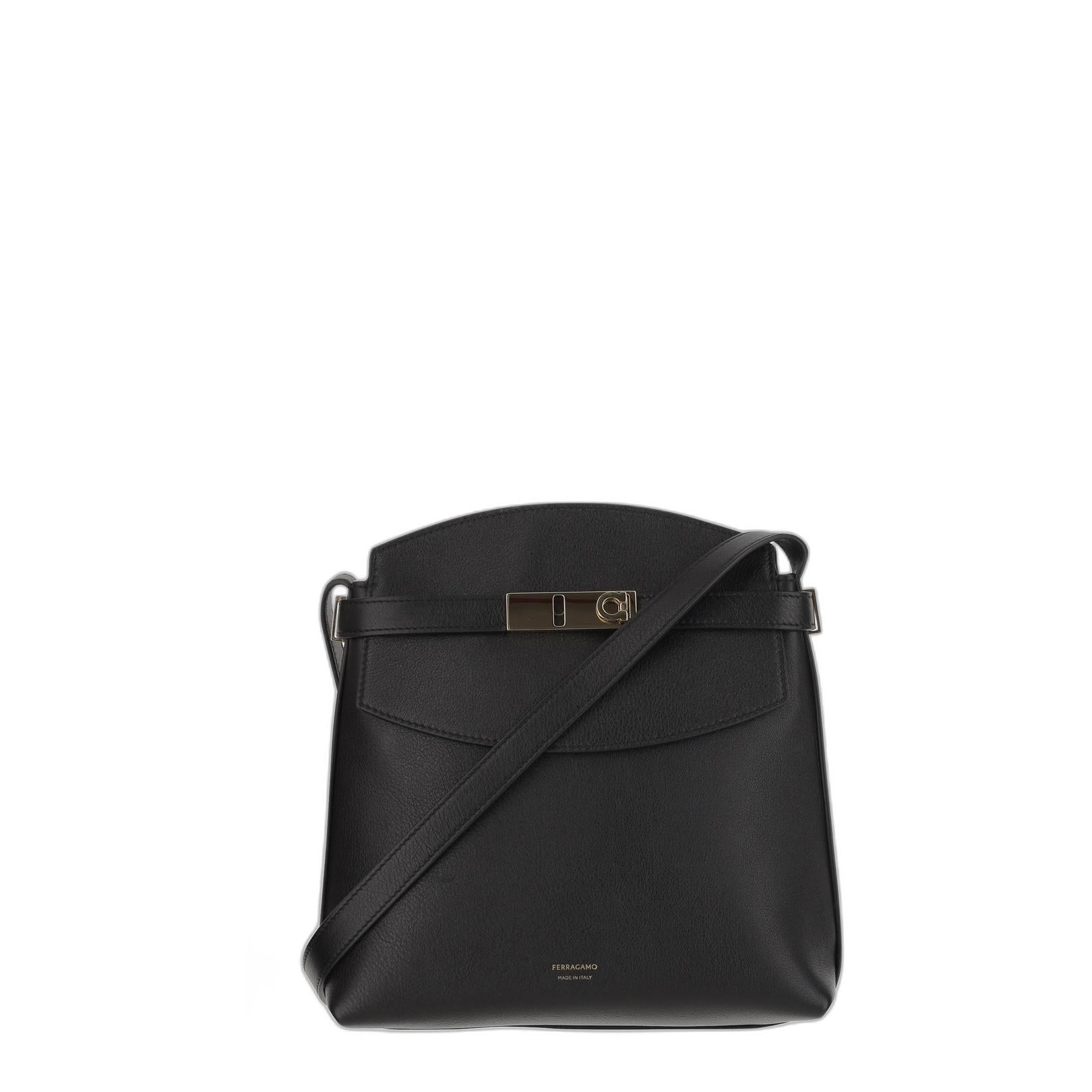 Ferragamo Calfskin Leather Hug Shoulder Bag
