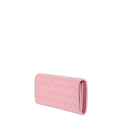 Bottega Veneta Intrecciato Nappa Continental Wallet - Pink