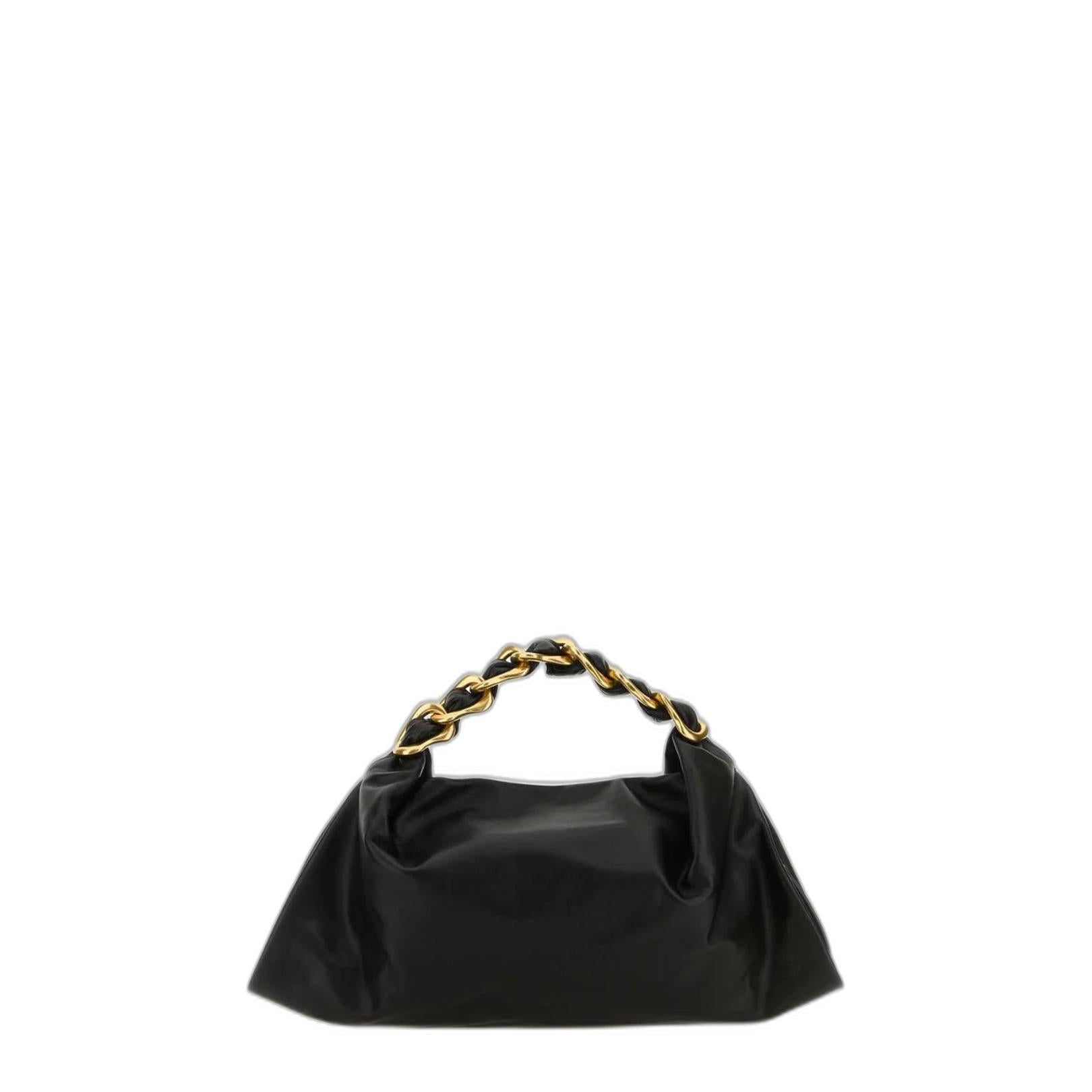 Burberry Black Leather Medium Swan Handbag