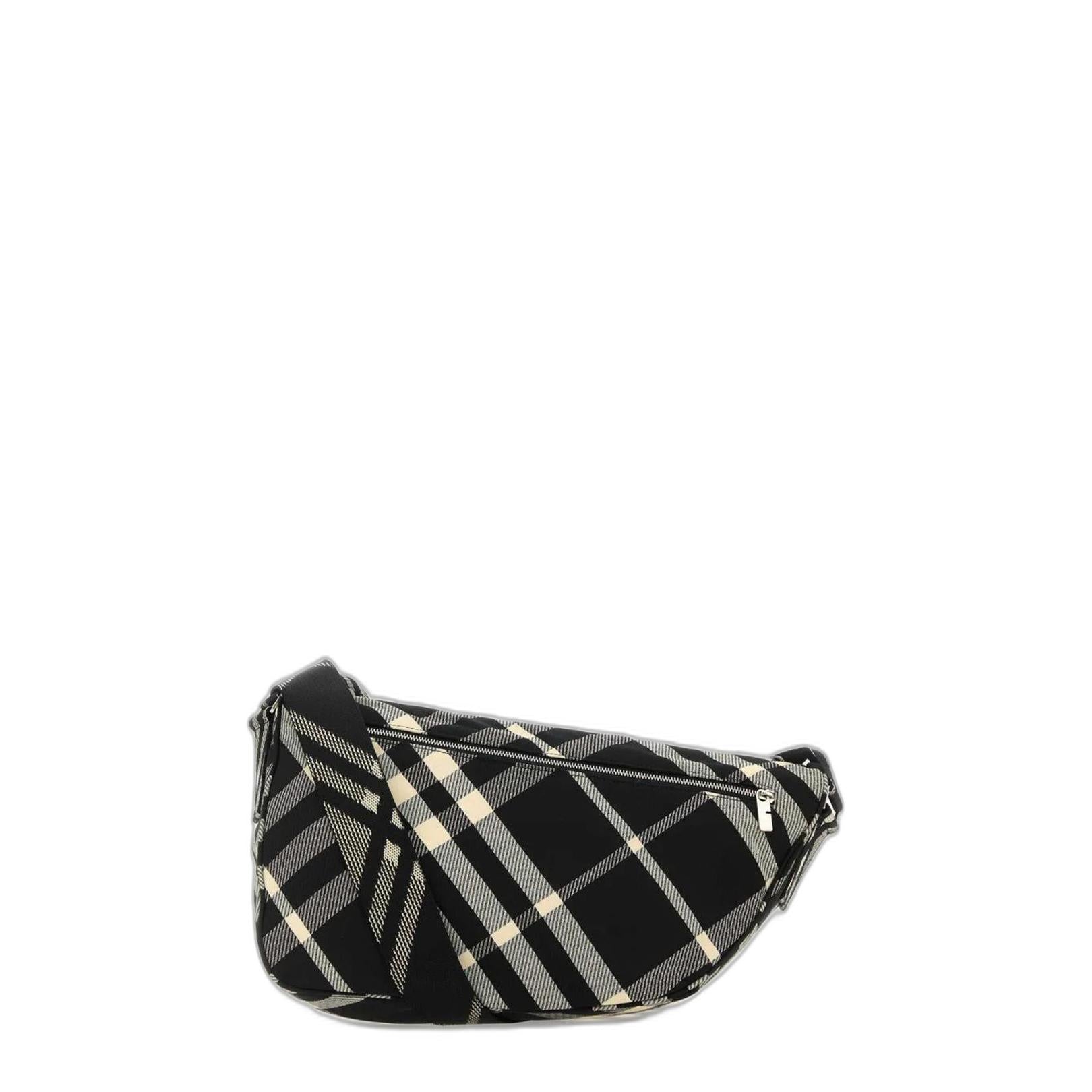 Burberry Embroidered Fabric Shield Crossbody Bag