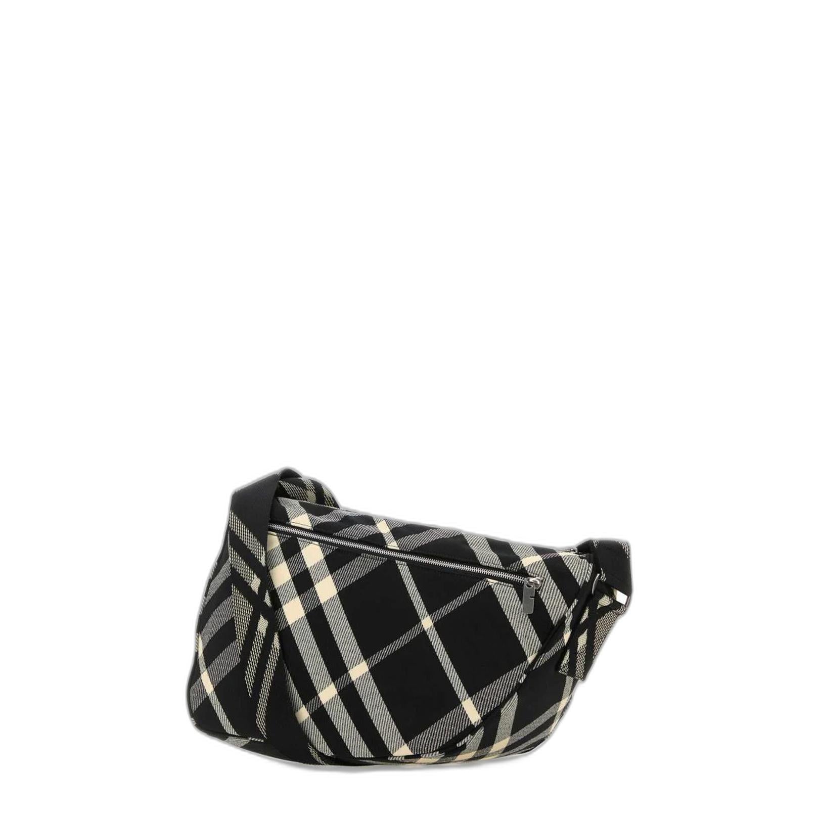 Burberry Embroidered Fabric Shield Crossbody Bag