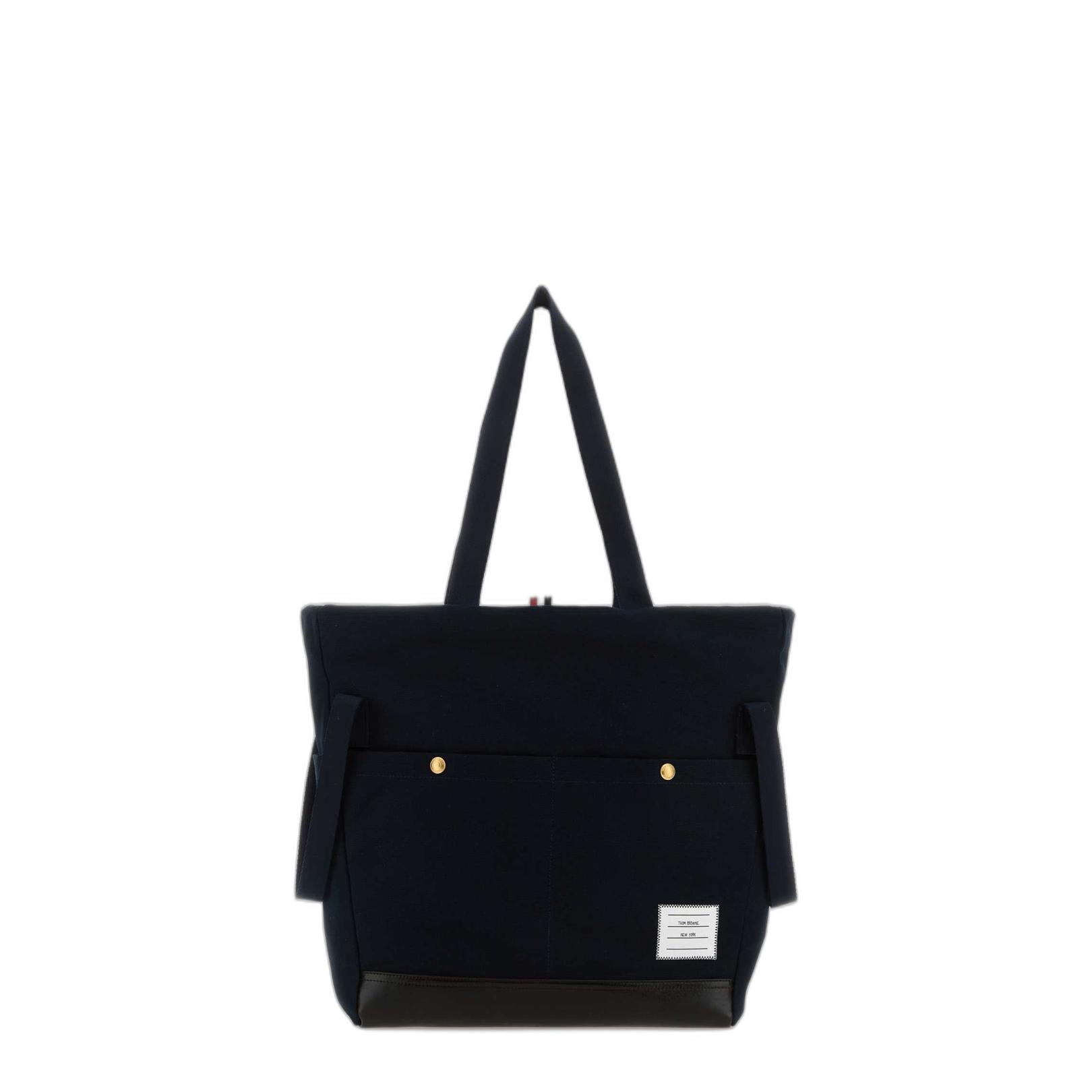 Thom Browne Cotton Pocket Tote Bag