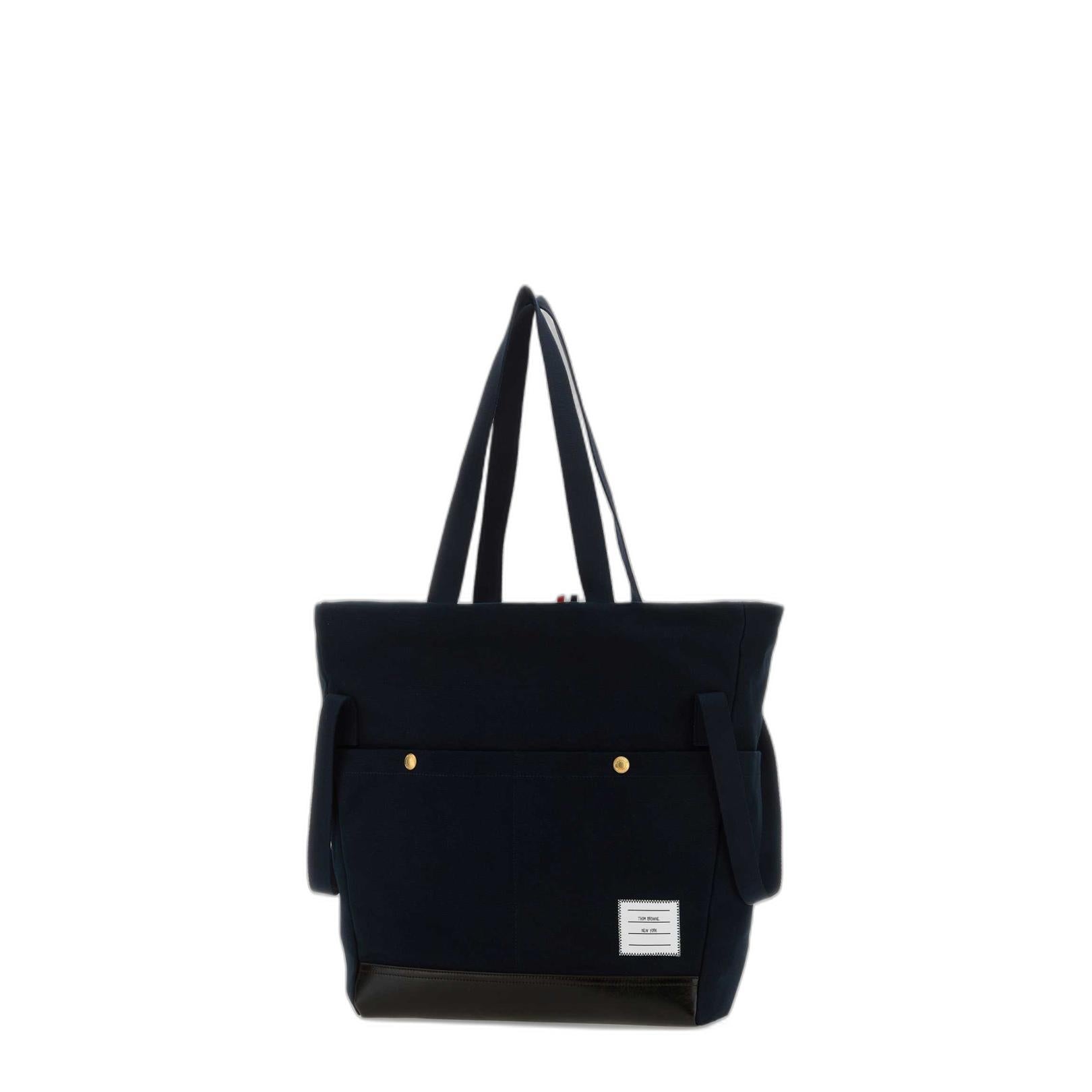 Thom Browne Cotton Pocket Tote Bag