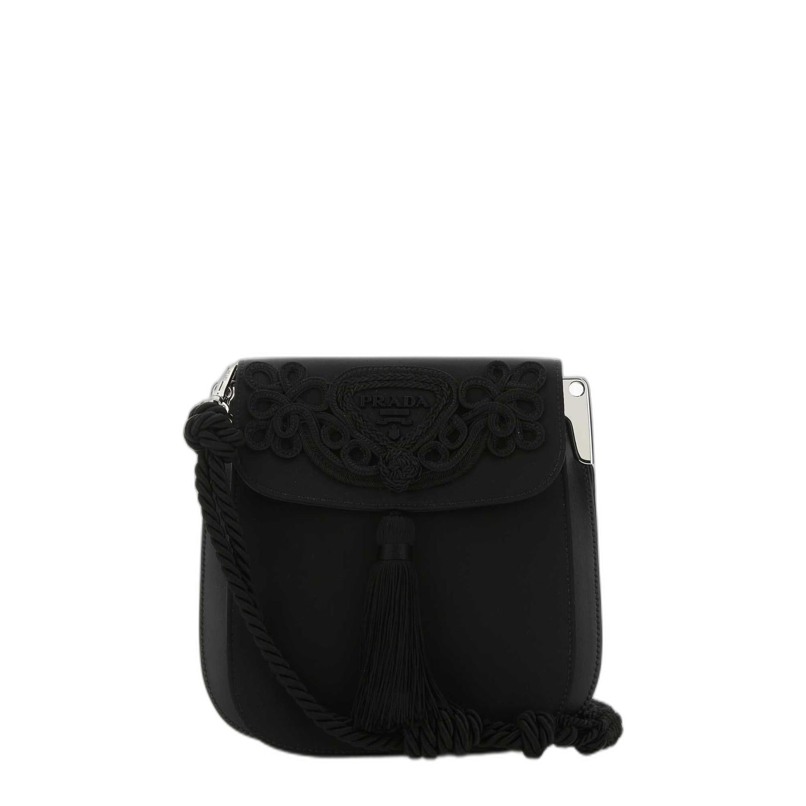 Logo Embroidered Shoulder Bag