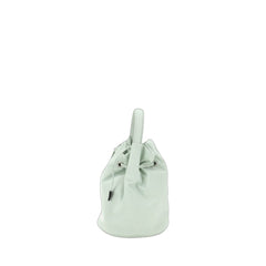 Wheel Xs Drawstring Bucket In Light Green, Silver hardware