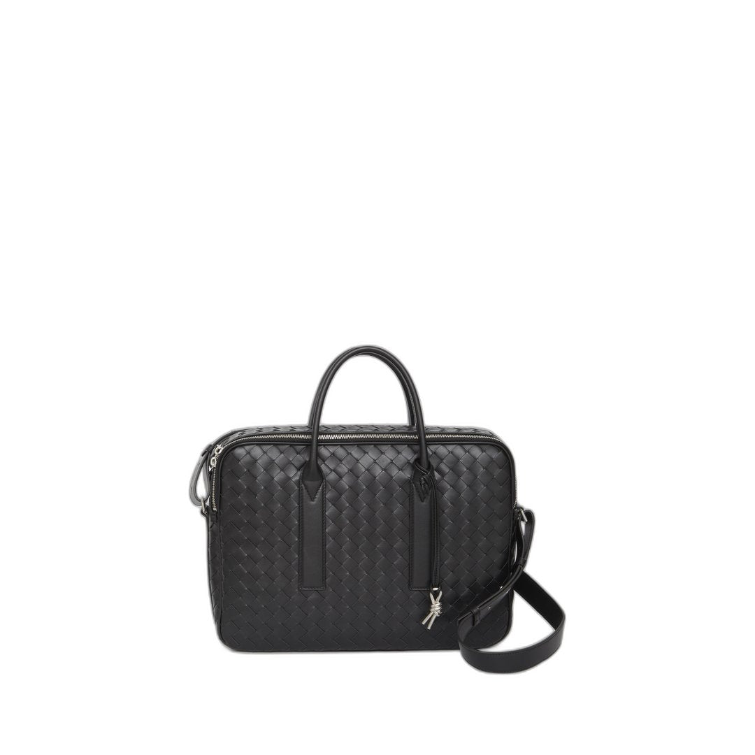 Getaway Calfskin Briefcase - Black