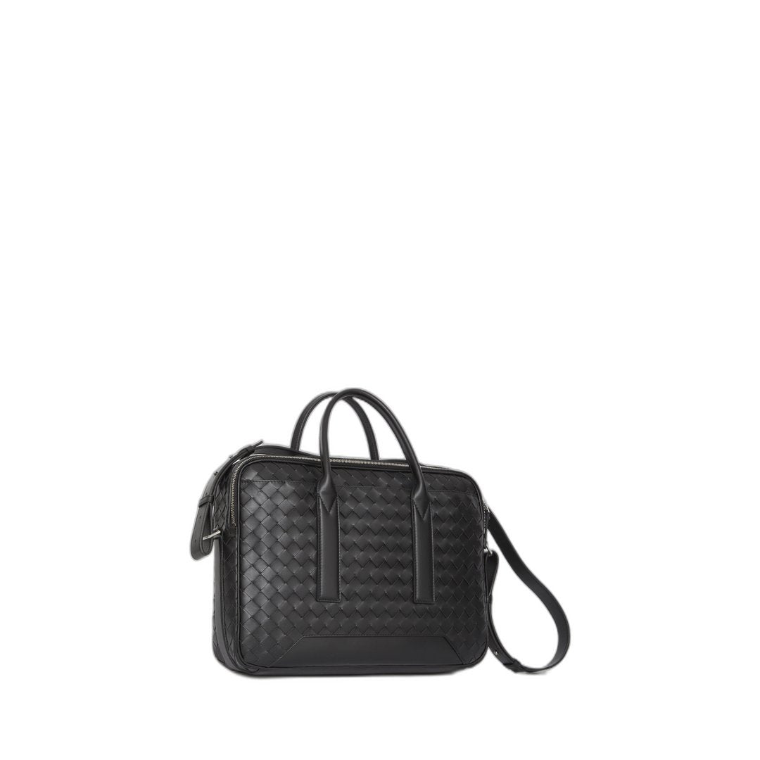 Getaway Calfskin Briefcase - Black