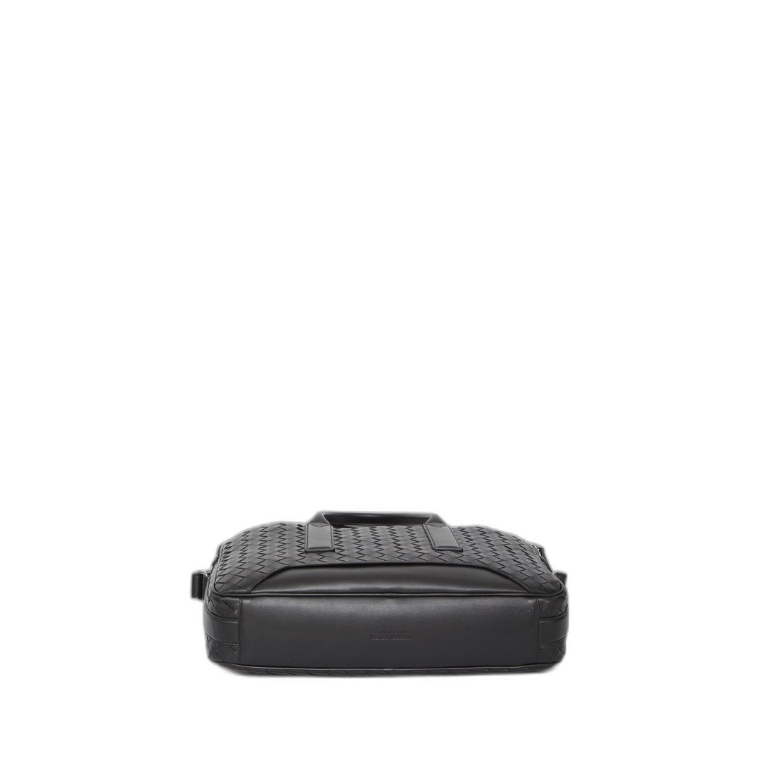 Getaway Calfskin Briefcase - Black
