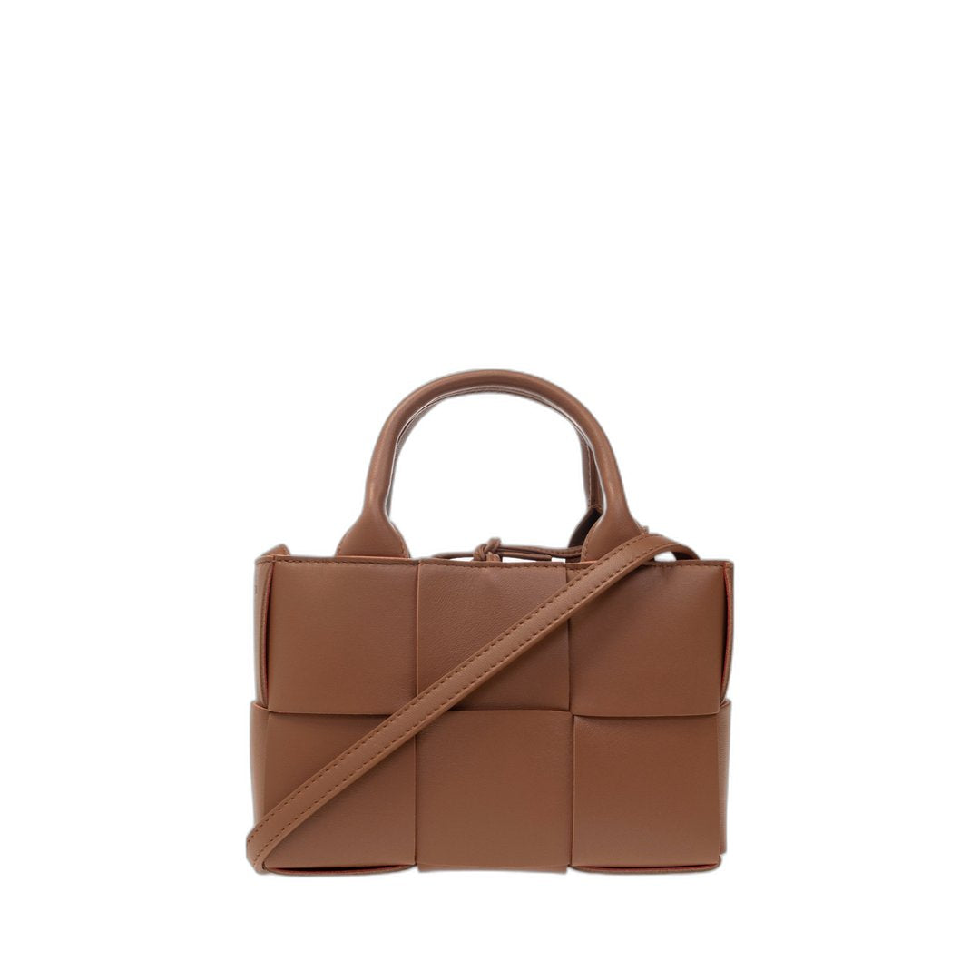 Candy Arco Tote Bag In Brown Wood & Gold