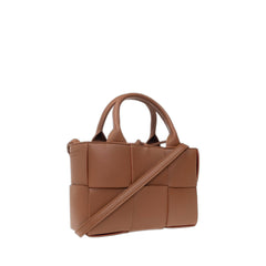 Candy Arco Tote Bag In Brown Wood & Gold