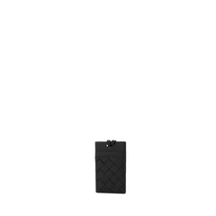 Intrecciato 15 Card Case On Strap Vn In Black