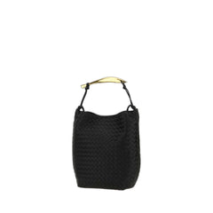 Intreccio 15 Nappa Borsa In Black Black & Brass