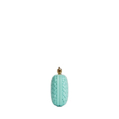 Knot Minaudiere Clutch In Blue Celadon & Muse