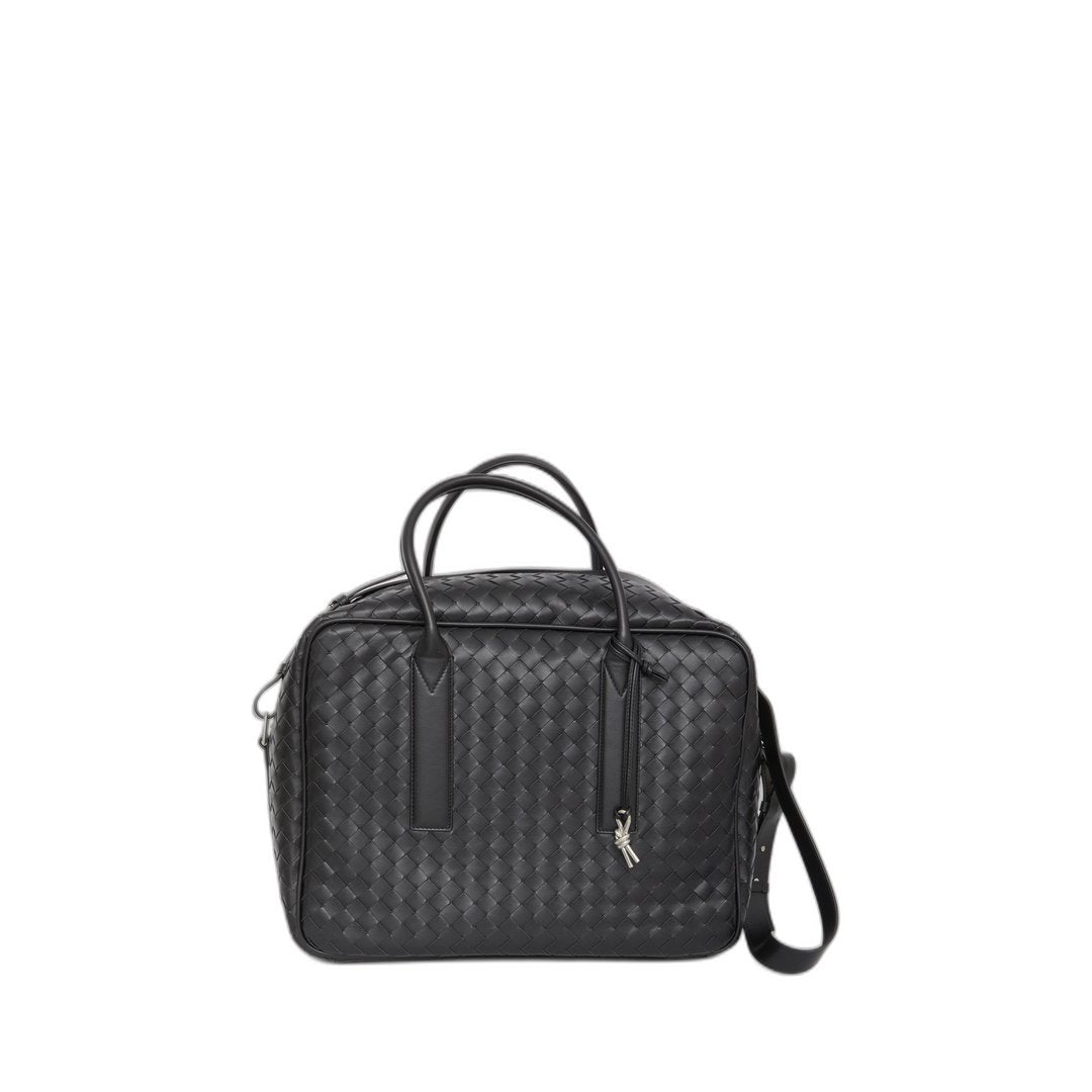 Leather Weekender Bag Black