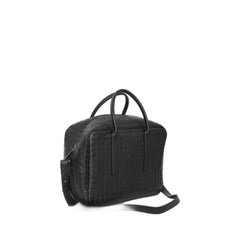 Leather Weekender Bag Black