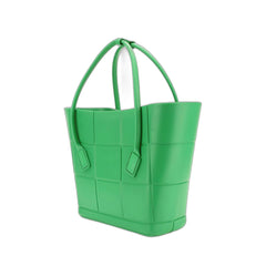 Medium Arco Shopping Tote Bag Grass & Silver