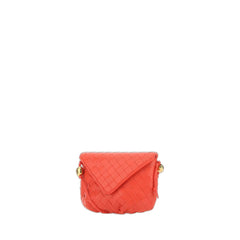 Mini Cross Body Pouch In Coral Sunburst & Gold