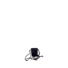 Mini Crossbody Bucket In Black Black & Gold