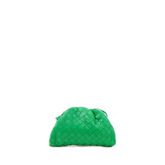 Mini Pouch Clutch In Green Parakeet & Gold