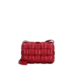 Padded Cassette Bag In Red Dark Red & Gold