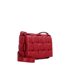 Padded Cassette Bag In Red Dark Red & Gold