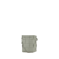 Small Cassette Bucket Bag In Light Grey Agate