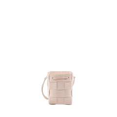 Small Cassette Crossbody Bucket Pouch In Peach