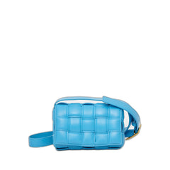 Small Cassette Shoulder Bag In Teal Pool & Gold