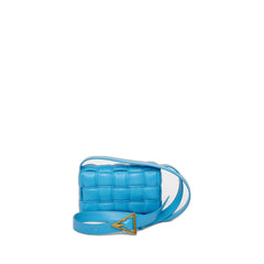 Small Cassette Shoulder Bag In Teal Pool & Gold