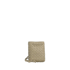 Small Crossbody Bucket Bag In Taupe Taupe