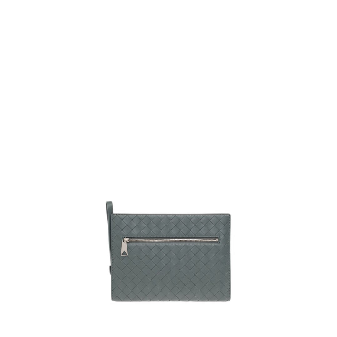 Small Intrecciato Document Case Wristlet