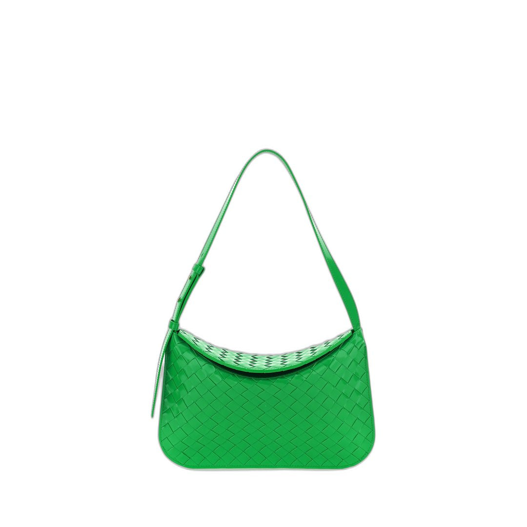 Small Metal Loops Bag In Green Parakeet & Gold