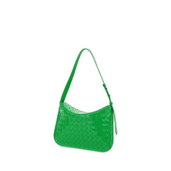 Small Metal Loops Bag In Green Parakeet & Gold